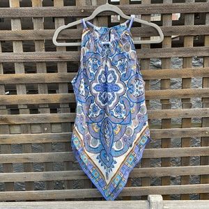 Robert Graham Silk Scarf Top